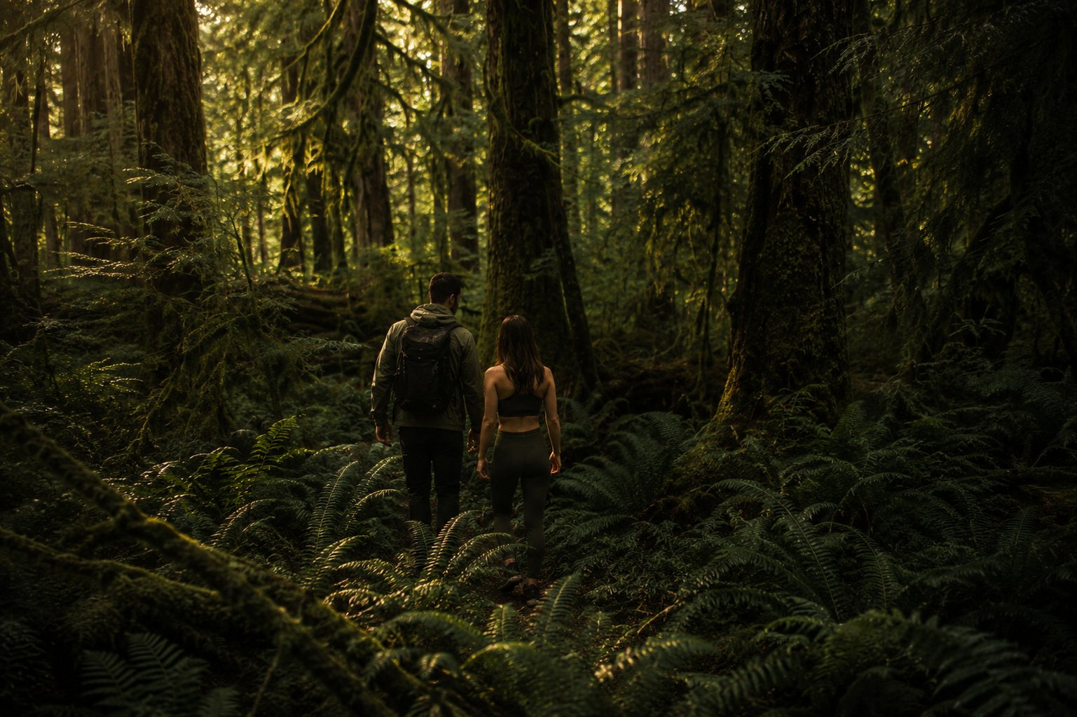 A guest walking the BAGHI forest