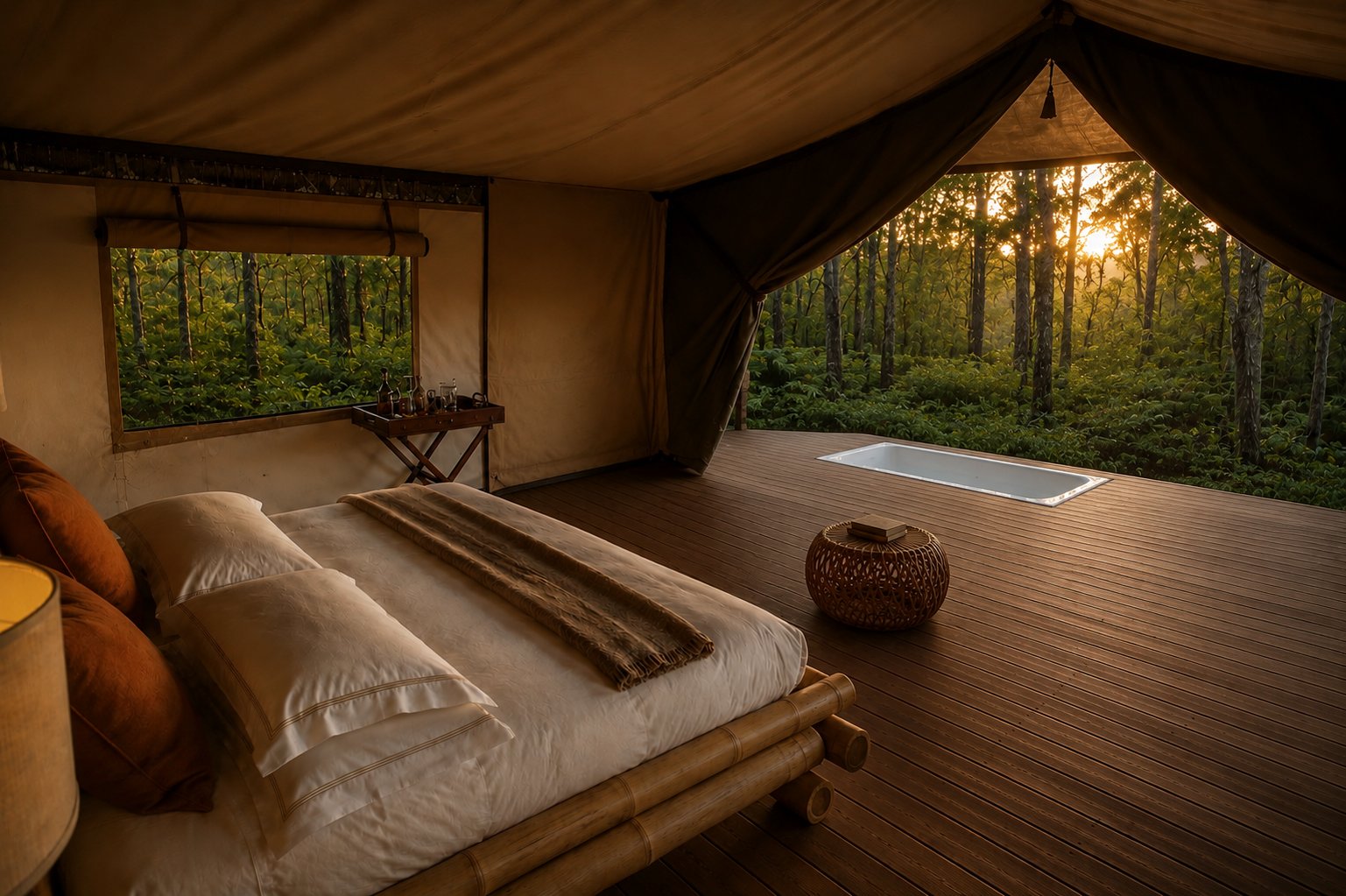 Inside a BAGHI Tent Lodge — view from the door